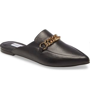 BNWT Forever Chain Steve Madden black mule